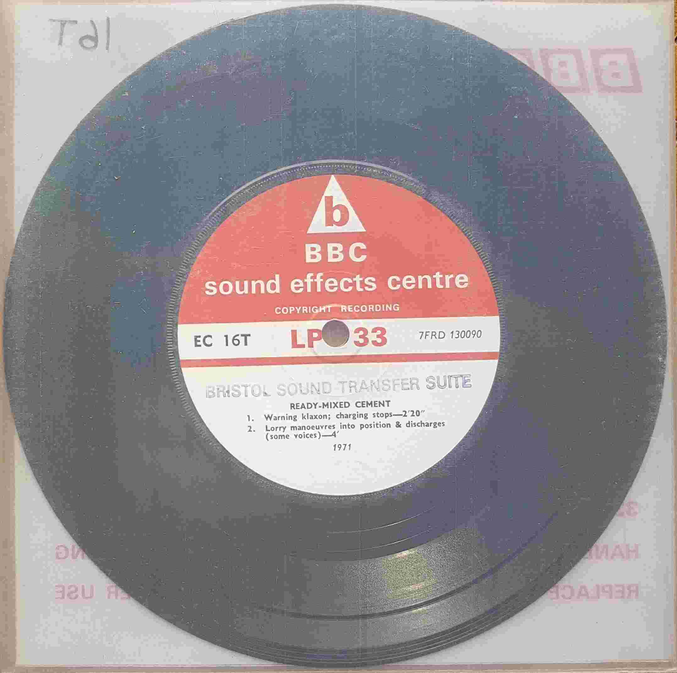 Picture of EC 16T Ready-mixed cement by artist Not registered from the BBC records and Tapes library